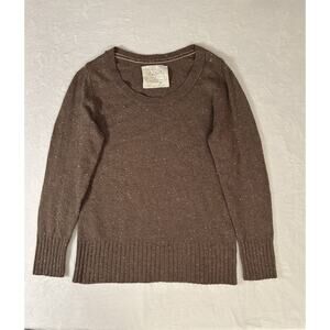 Old Navy Vintage Y2K Wool Brown Speckled Sweater Holiday 2007 Collection Preppy